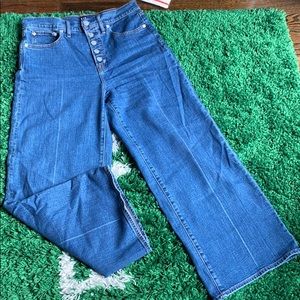 High rise wide leg jeans